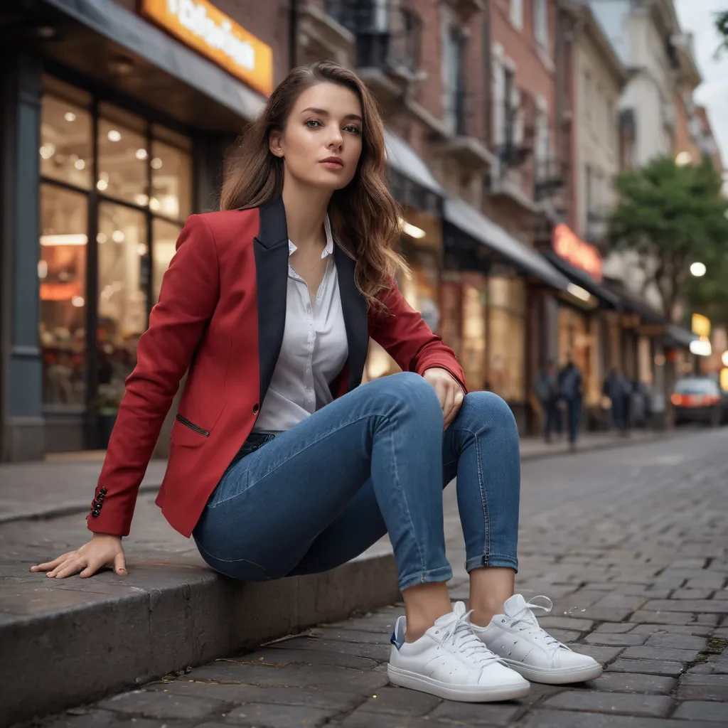 blazers and sneakers