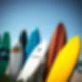 Diverse Surfboard Shapes A variety of surfboard shapes representing different styles
