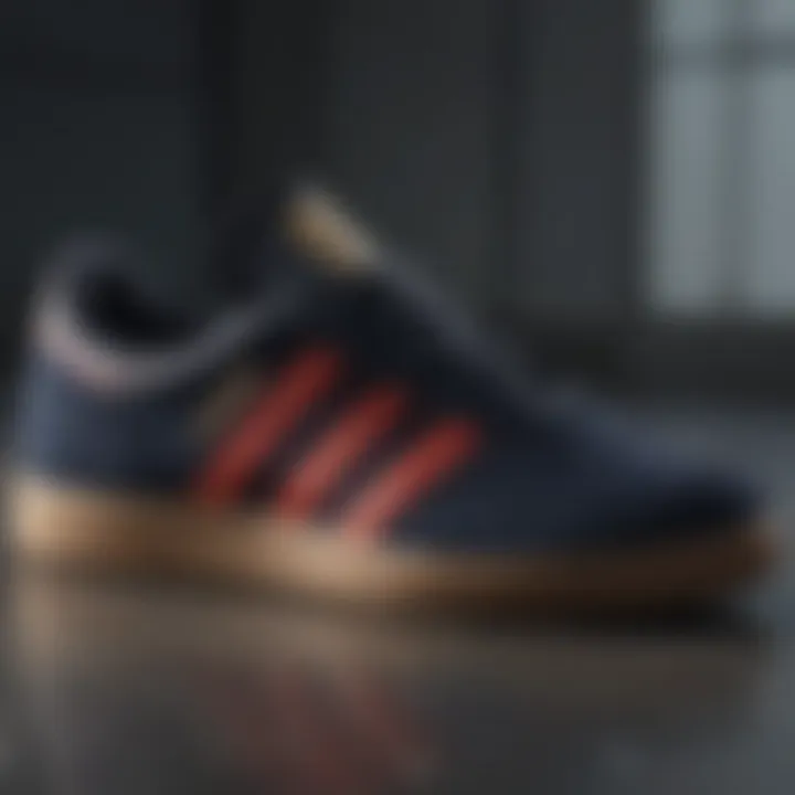 Detailed look at the materials used in the construction of Adidas Busenitz Youth.