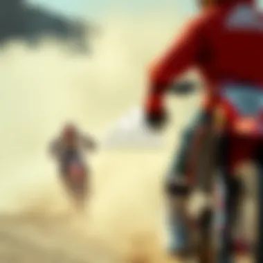 A dynamic scene of extreme sports with Adidas colors