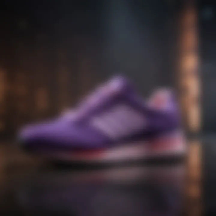 Stylish presentation of Adidas Orbit Violet shoes