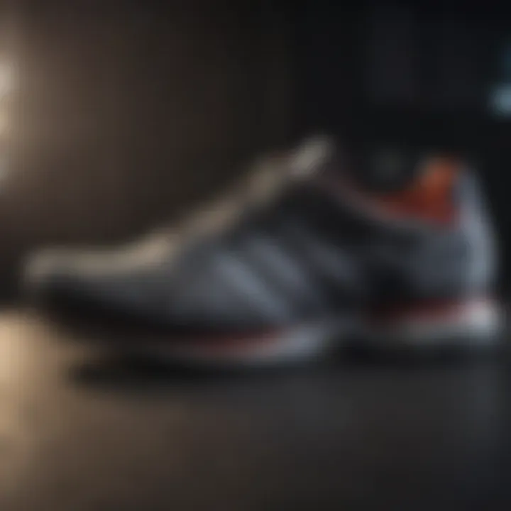Materials used in Adidas shoes displayed for analysis