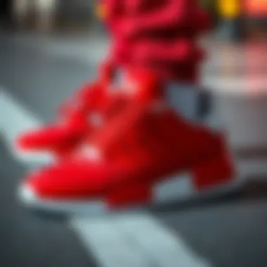 Stylish Adidas footwear in red and white