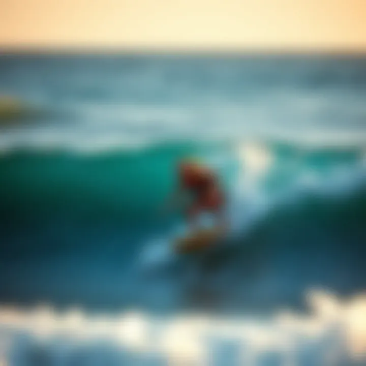 Experiencing the Thrill of Boogie Boarding A person riding a boogie board on a wave
