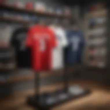 Retail Display of Allen Iverson Shirts A collection of modern Allen Iverson shirts displayed in a retail setting