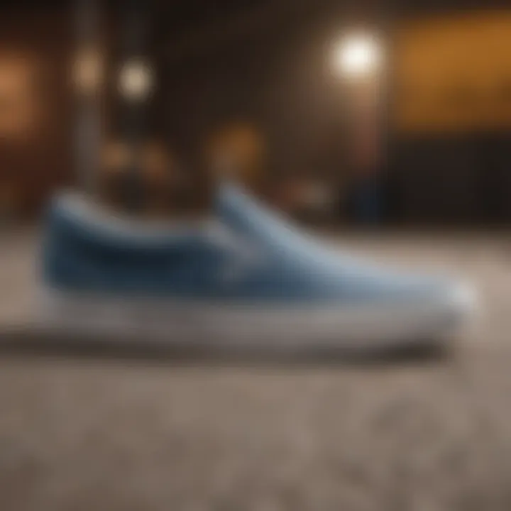 Close-up of Vans Slip-Ons emphasizing comfort and cushioning