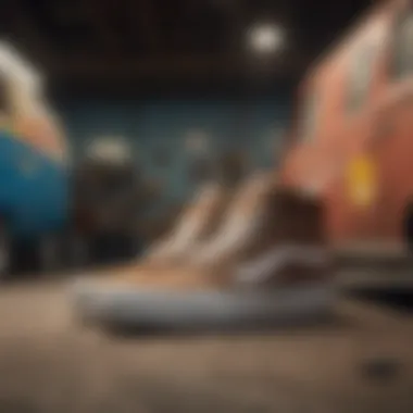 Disney Vans in Action: Performance Meets Lifestyle Athletes wearing Disney Vans shoes in an extreme sports setting