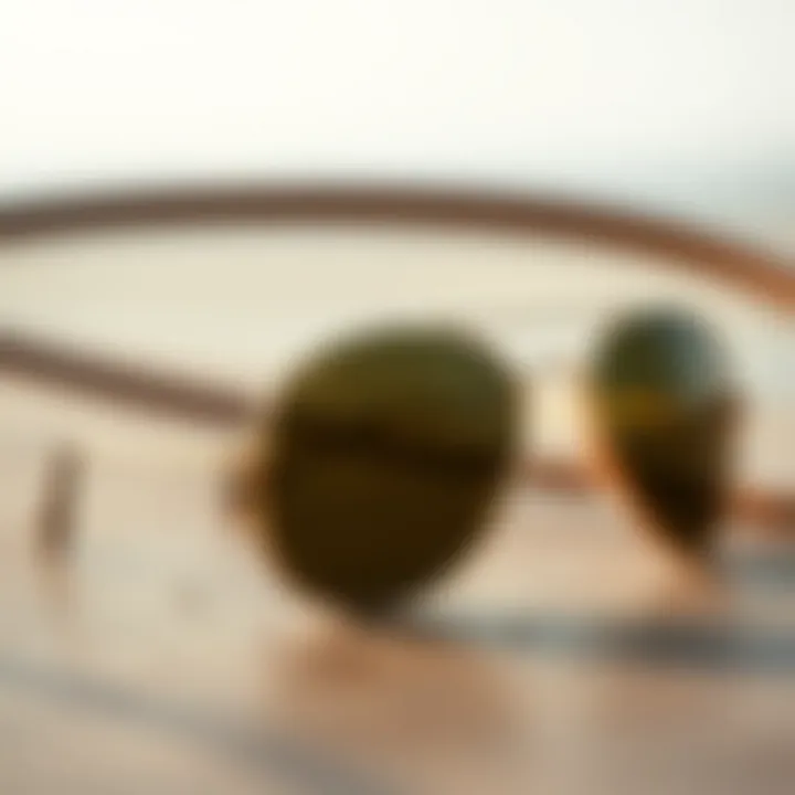 Vintage aviator gold glasses showcasing early 20th-century design