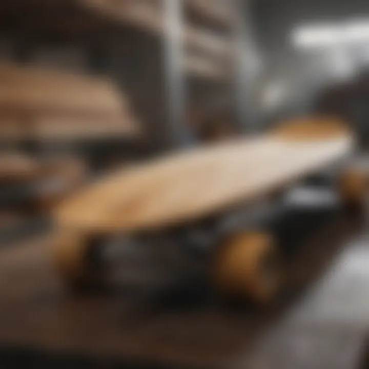 Overview of the manufacturing process of bamboo skateboards.