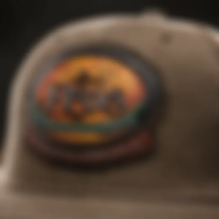 Close-up of a Bass Pro foam hat highlighting its unique texture and branding.