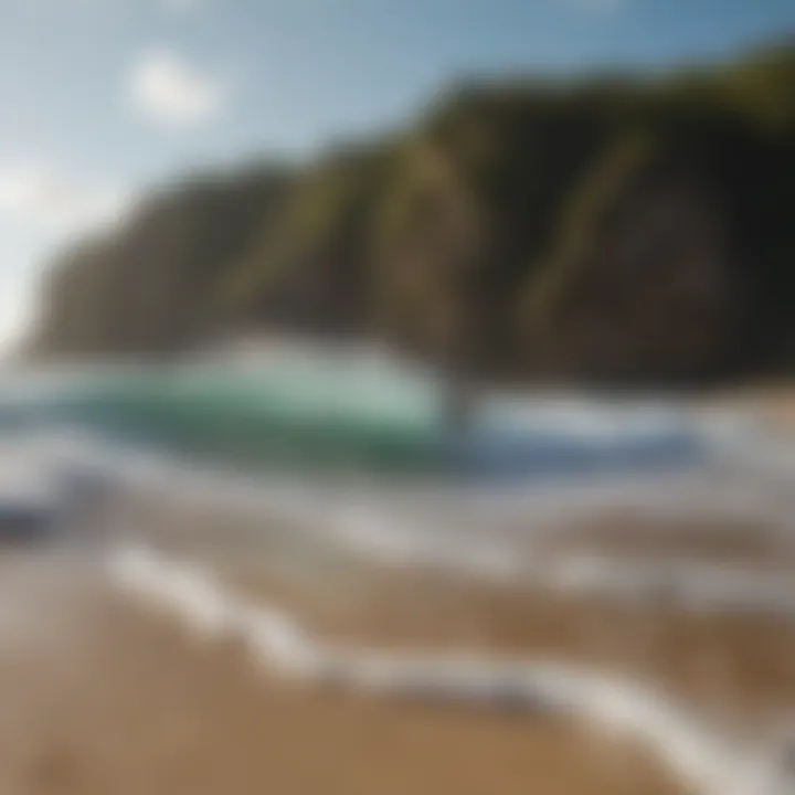 A scenic beach ideal for novice surfers in Puerto Rico