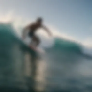 Surfers Embracing the Waves in Puerto Rico Stunning view of surfers riding waves in Puerto Rico