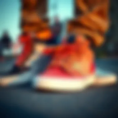 Diverse Styles of Affordable Skate Shoes A collection of budget-friendly skate shoes showcasing diverse styles and colors.