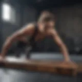 Dynamic plank position showcasing core stability