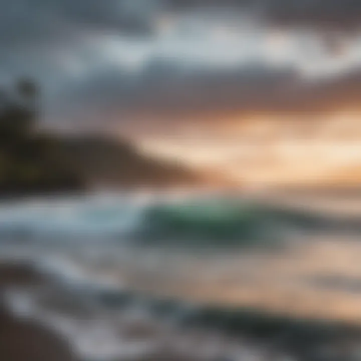 A vibrant beach scene showcasing local surf culture