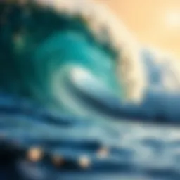 Majestic waves crashing against the California coastline