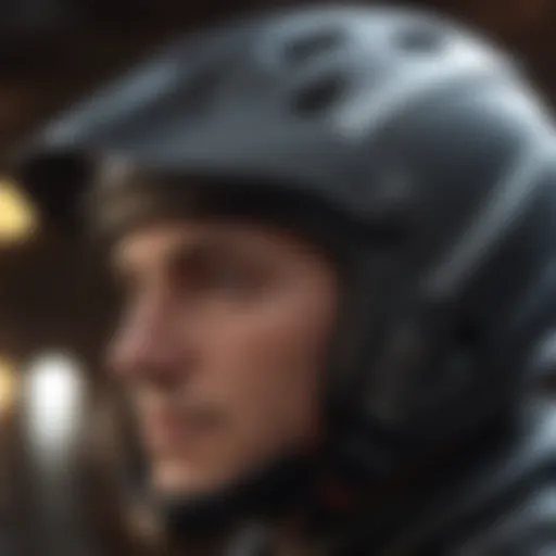 Close-up of a certified bike helmet showcasing safety features.