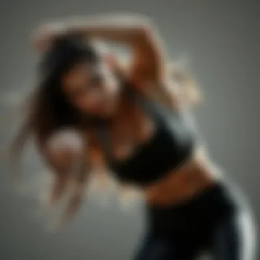 Versatile Performance in Black and White Dynamic pose showcasing the versatility of a black and white sports bra in action