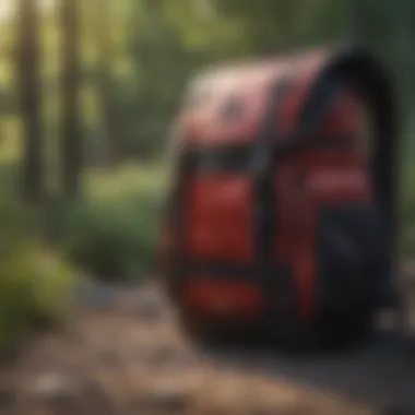 Versatile Bookbags for Every Adventure Black and red bookbags in various outdoor settings