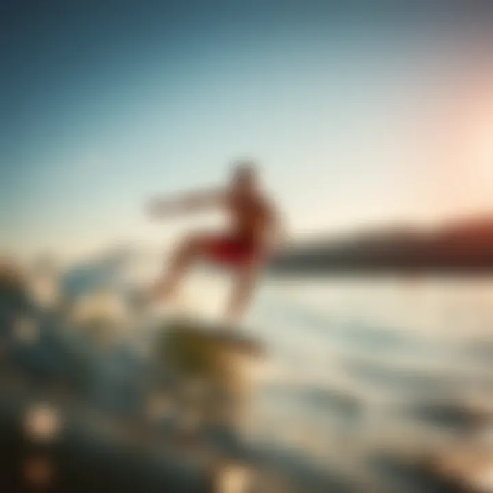 An athlete performing extreme sports while wearing optimal board shorts