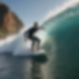 Brad Gerlach surfing a challenging wave