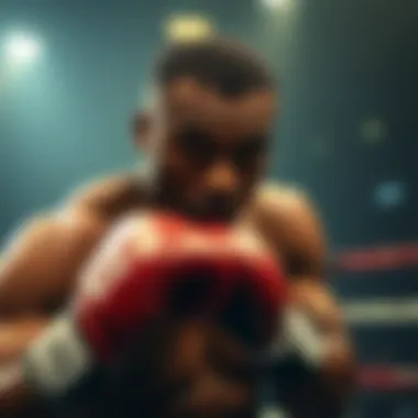 A portrait of a legendary Bronx boxer in action