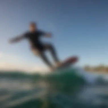 Cabrinha Kite Board Performance High-performance Cabrinha kite board in action on the water