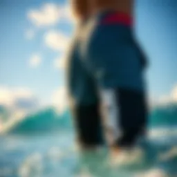 Catch Surf pants showcased against a vibrant ocean backdrop