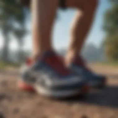 Fit and Flexibility in Action A runner demonstrating the fit and flexibility of high-performance shoes