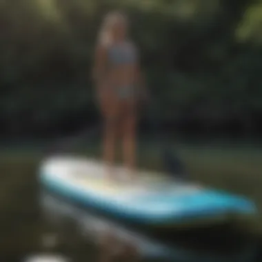 Graph depicting dimensions of paddle boards