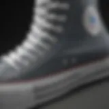 Close-up of Chuck Taylor All Star Move Hi showcasing its unique design and materials.