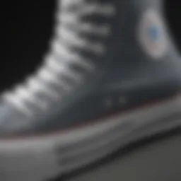 Close-up of Chuck Taylor All Star Move Hi showcasing its unique design and materials.