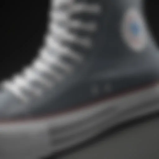 Close-up of Chuck Taylor All Star Move Hi showcasing its unique design and materials.