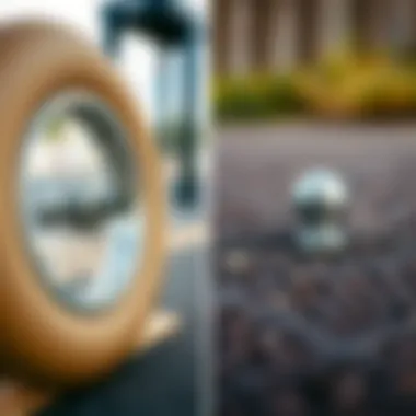 Comparison of Wheel Performance on Surfaces A side-by-side comparison of 65mm cruiser wheels on different surfaces