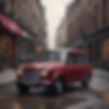 Stylish outfit paired with burgundy half cabs in urban environment