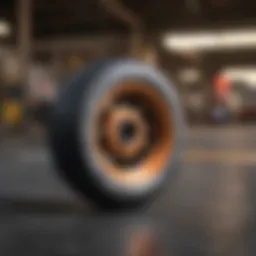 Affordable Spitfire wheels showcased on a skateboard