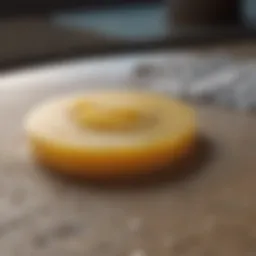 Close-up of surf wax texture