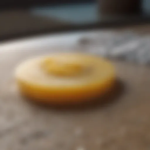 Close-up of surf wax texture
