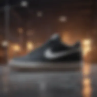 Dynamic Nike Skate Shoes Dynamic Nike skate shoes in action