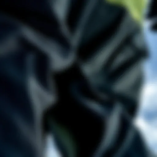 Durable fabric showcasing snowboard pants material