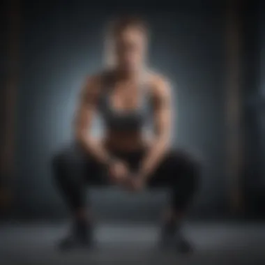 Powerful Squat Exercise A person demonstrating a powerful squat exercise to enhance lower body strength.