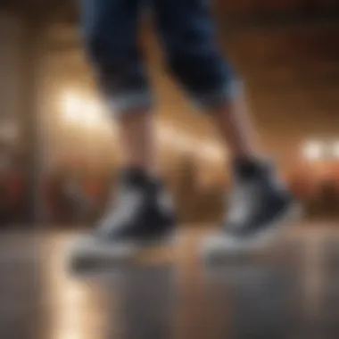 Young Athlete in Action with Converse All Star Junior Young athlete wearing Converse All Star Junior during a skateboarding trick