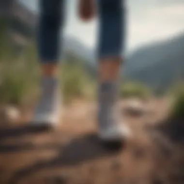 Dynamic action shot of Converse Run Star Hike during an outdoor adventure