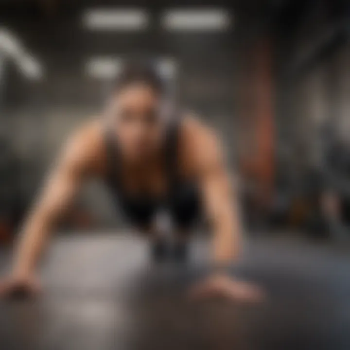 Cyclist demonstrating a plank exercise to strengthen core stability