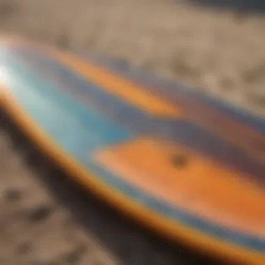 Blueprint for Surfboard Design A detailed view of the surfboard design blueprint.