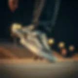 Vans sneakers in action during a skateboarding trick