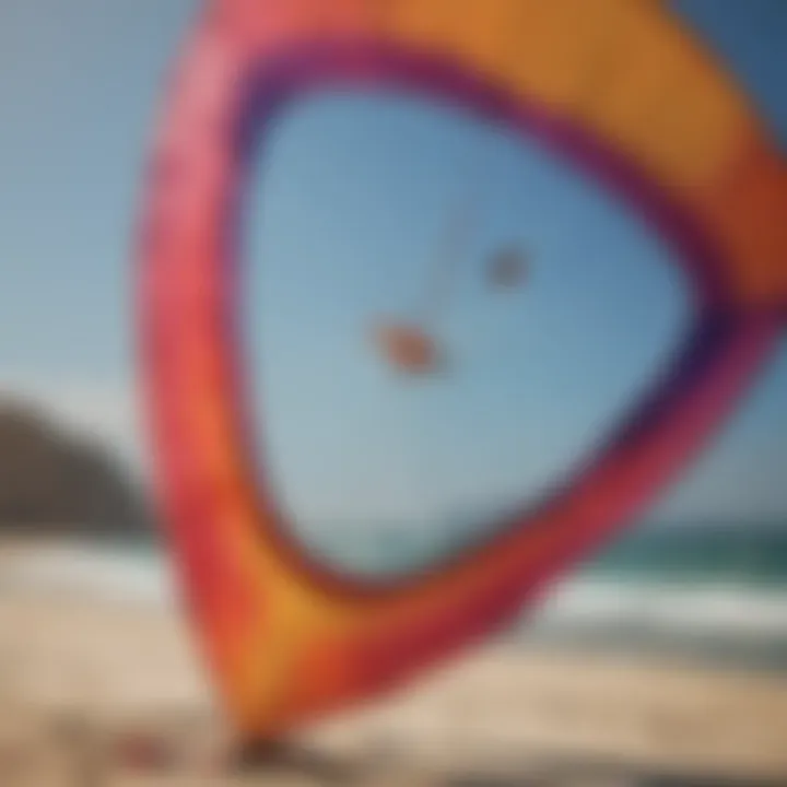 A well-maintained custom kite stored properly, emphasizing care and maintenance tips for longevity.