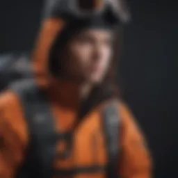 Close-up of Dakine gear showcasing Gore-Tex technology