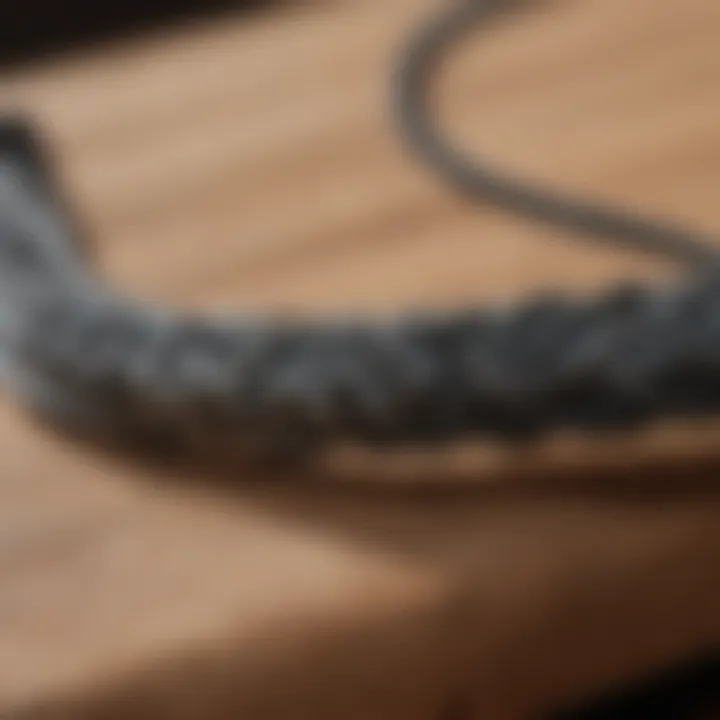 Detailed view of Dakine leash material and texture