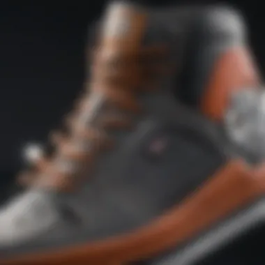 Close-up of the durable materials used in DC Pure High Top